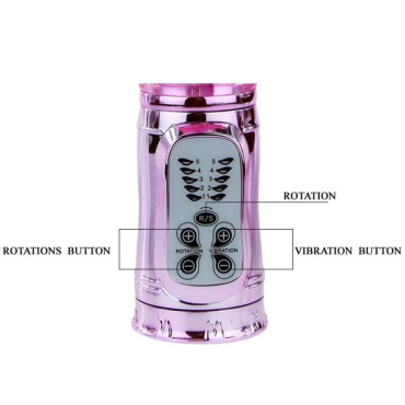 vibrd Recargable con Rotacion Y Estimulador Throbbing Butterfly