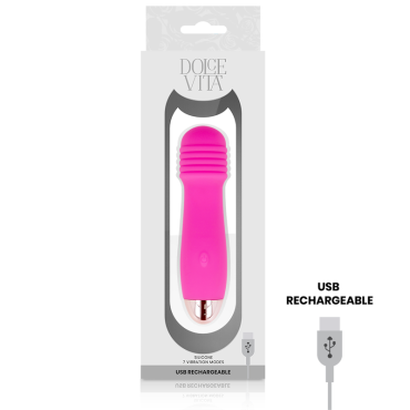 Dolce Vita vibrd Recargable Three Rosa 7 Velocidades