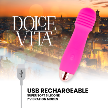 Dolce Vita vibrd Recargable Three Rosa 7 Velocidades