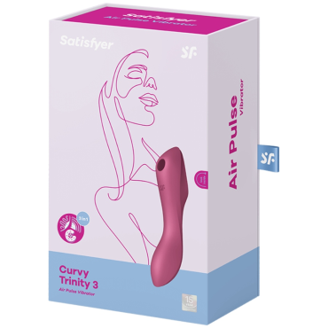 SATISFYER CURVY TRINITY 3 ESTIMULADOR Y VIBRADOR - ROJO