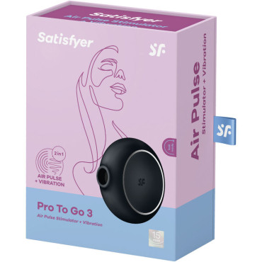 Satisfyer Pro To Go 3 Estimulador Y vibrd Doble - Negro