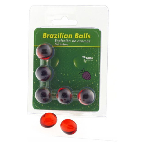 - Brazilian Balls Gel Íntimo Fresa 5 Bolas