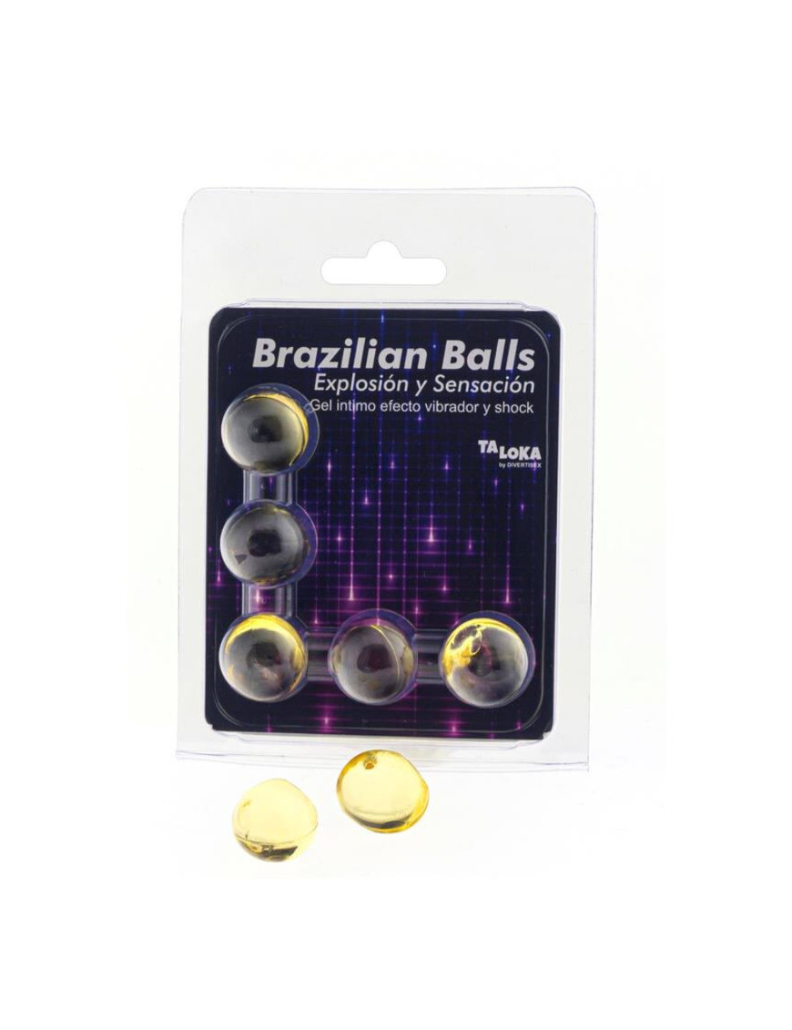 - Brazilian Balls Gel Excitante Ef. Vibración Y Shock 5 Bolas