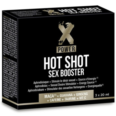 Hot Shot Sex Booster Aumento Libido  3 X 20 ml