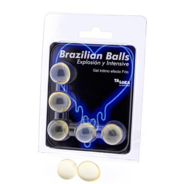 - Brazilian Balls Gel Excitante Ef. Frio Y Vibración 5 Bolas