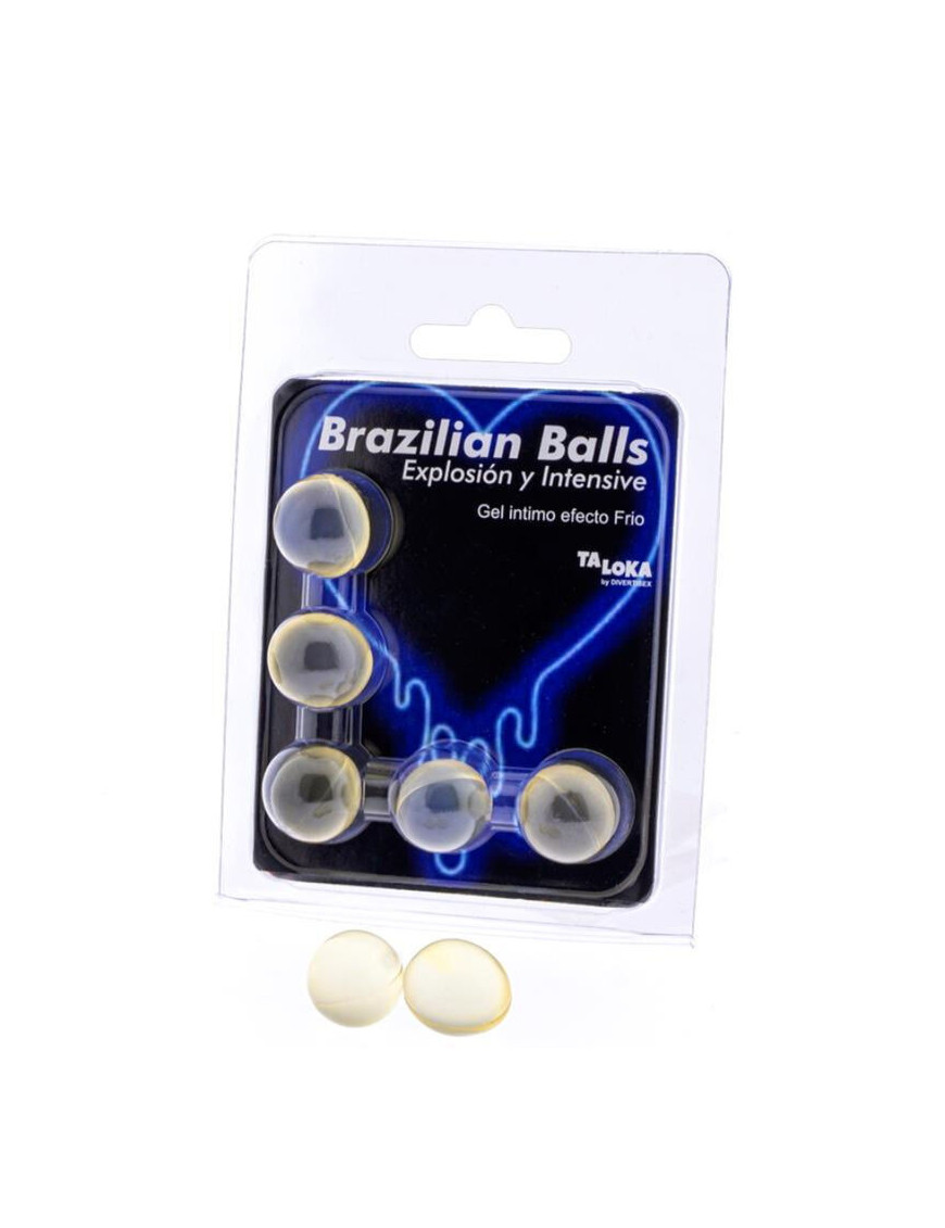 - Brazilian Balls Gel Excitante Ef. Frio Y Vibración 5 Bolas