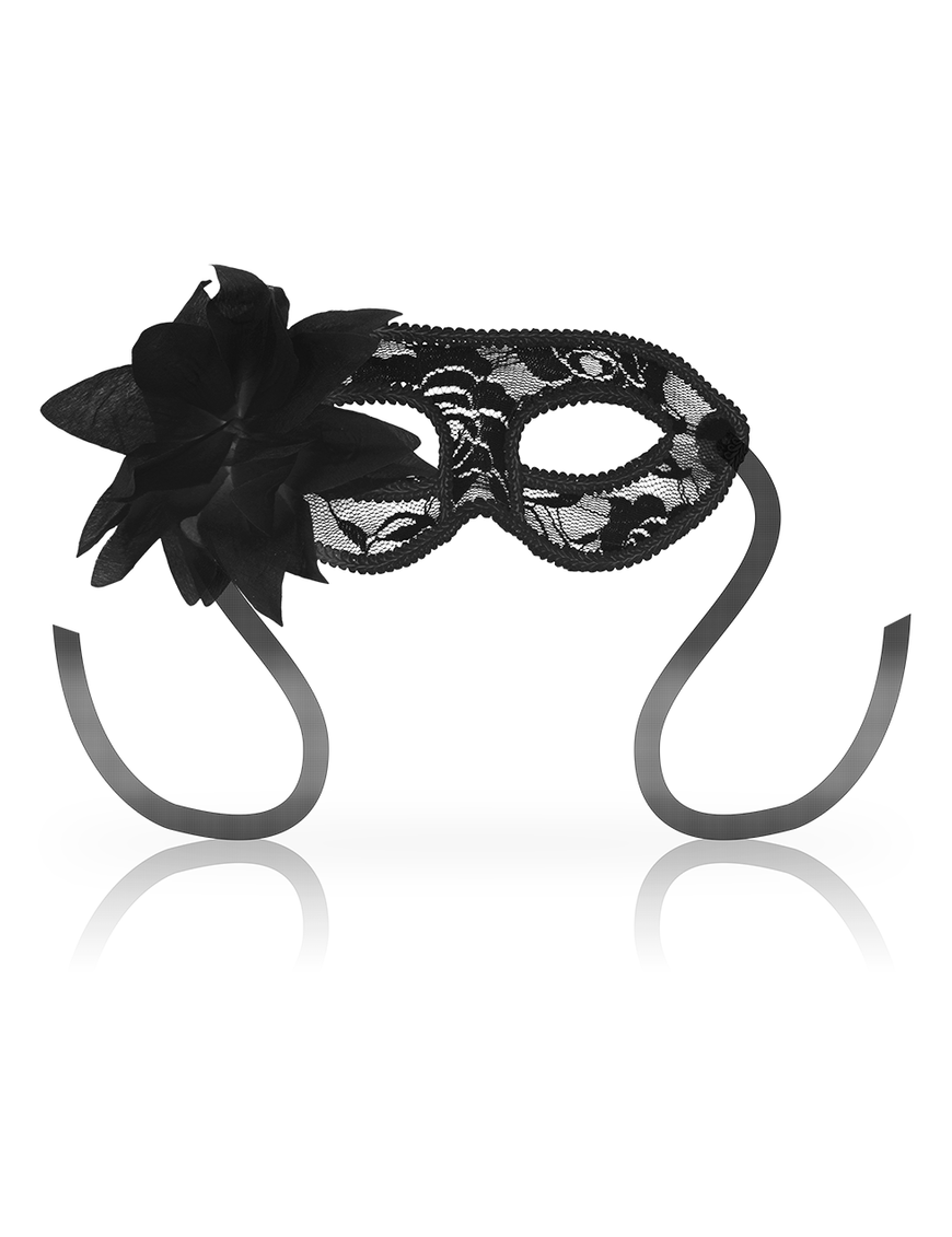 Ohmama Masks Antifaz con Encajes Y Flor - Negro
