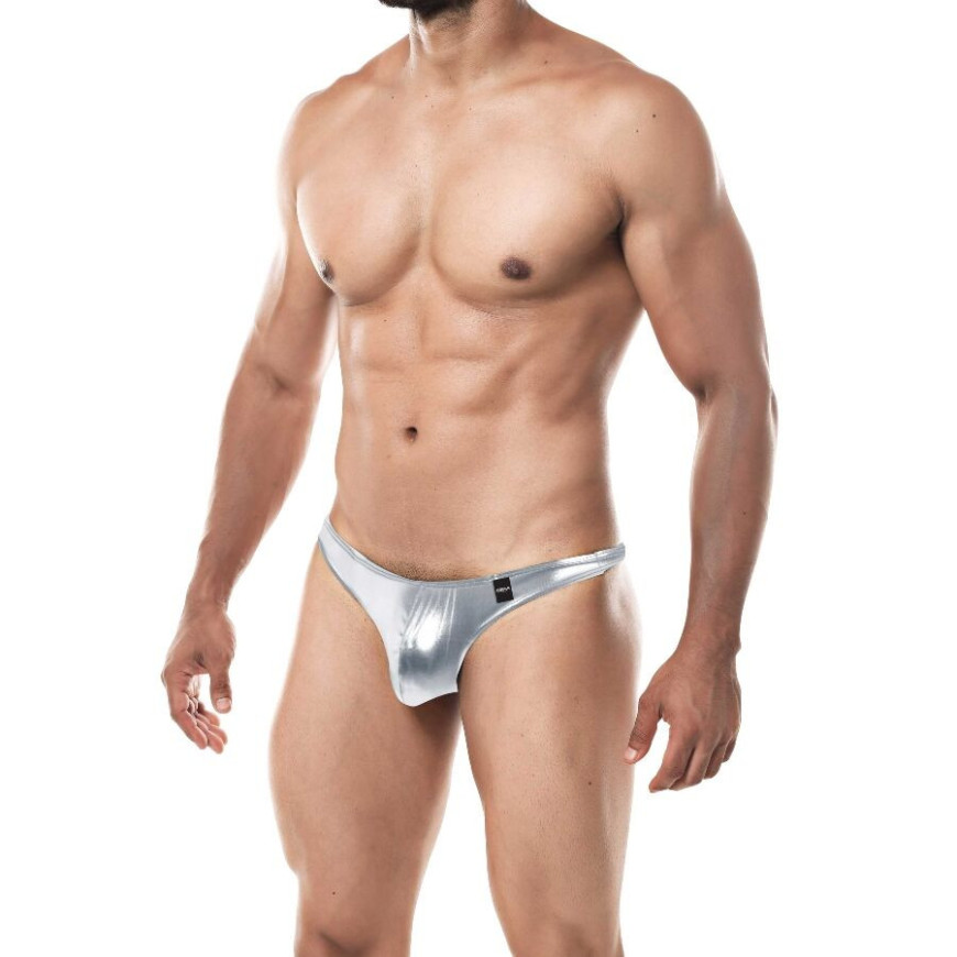 Cut4Men - Tanga C4M03 Provocative Plateado Xl