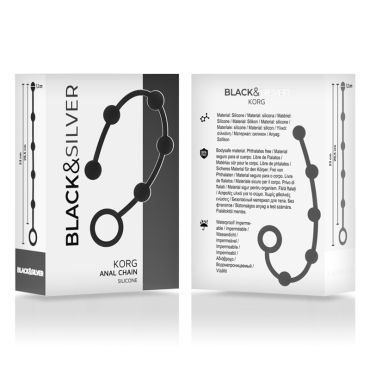BLACK&SILVER™ - KORG ROSARIO ANAL INICIACION SILICONA 21 CM
