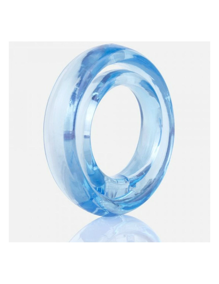 Anillo Doble Pene y Testiculos Azul