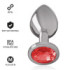 INTENSE™ - PLUG ANAL METAL CON CRISTAL ROJO TALLA M