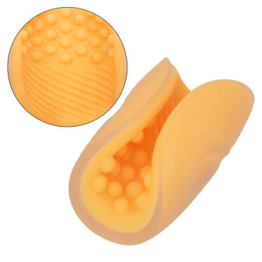 Calex Beaded Grip Masturbador Texturado Naranja