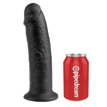 King Cock 10" Pene Negro 25 cm