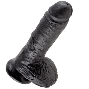 King Cock 8" Pene Realistico Negro 20.3cm