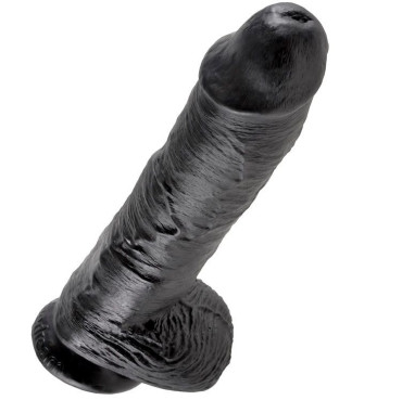 King Cock 10" Pene Realistico Negro 26.5 cm