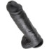 King Cock 11" Pene Realistico Negro 28 cm