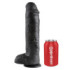 King Cock 11" Pene Realistico Negro 28 cm