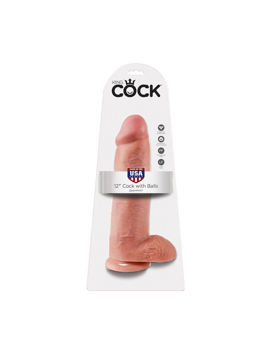 King Cock 12" Pene Realistico Natural 30.48 cm