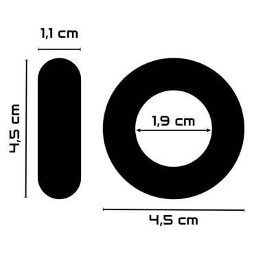 Anillo Pene Negro 4.5 cm