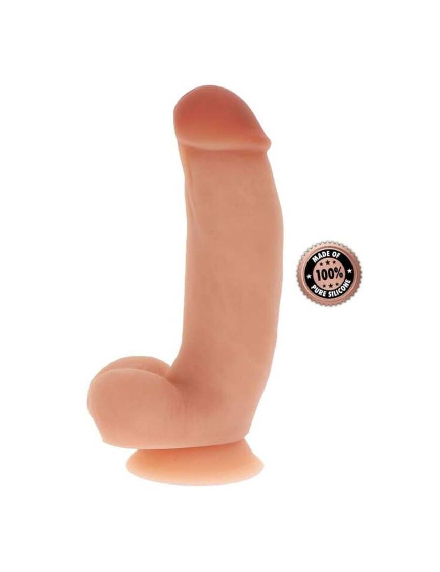 GET REAL - DILDO SILICONA 18 CM CON TESTICULOS NATURAL