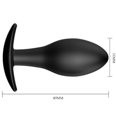 Pretty Love  Plug Anal Silicona  Ancla 8.5 cm Negro