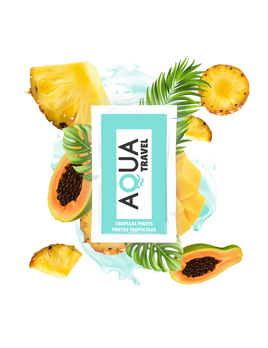 Aqua Travel Lubricante Base Agua Sabor Frutas Tropicales - 6 ml